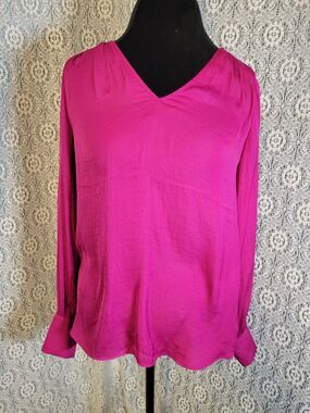Rachel Rachel Roy Small Purple Long Sleeve Blouse